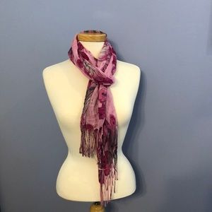 Pink Floral Scarf
